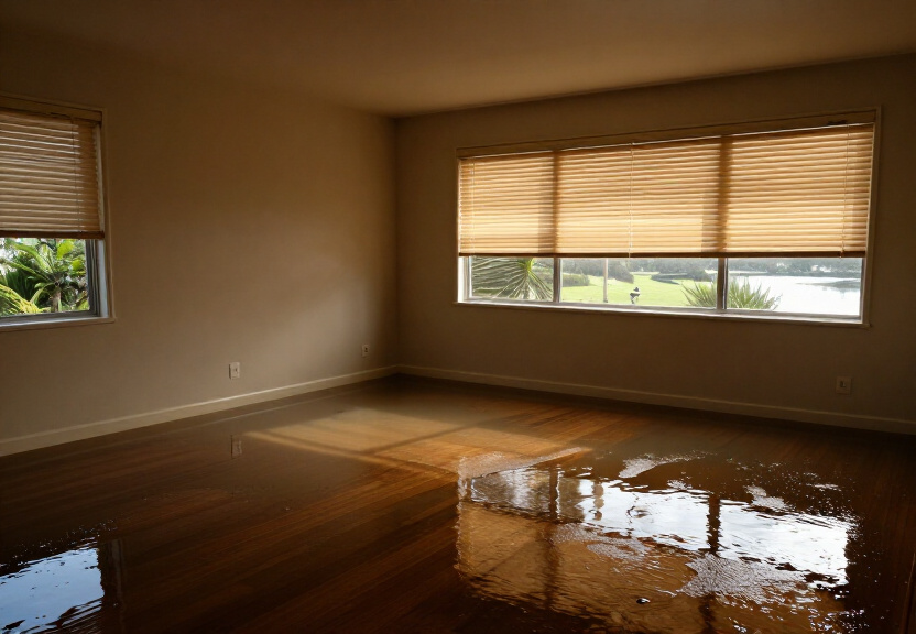 Dark stains in Erskineville apartment ceiling before prevention treatment